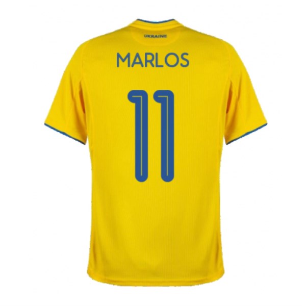 Men's Replica MARLOS #11 Ukraine Home Soccer Jersey Shirt 2020 Joma