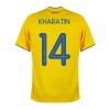 Men's Replica KHARATIN #14 Ukraine Home Soccer Jersey Shirt 2020 Joma