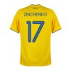 Men's Replica ZINCHENKO #17 Ukraine Home Soccer Jersey Shirt 2020 Joma