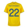 Men's Replica MATVIYENKO #22 Ukraine Home Soccer Jersey Shirt 2020 Joma