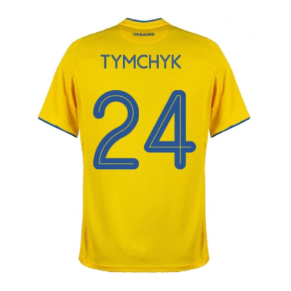Men's Replica TYMCHYK #24 Ukraine Home Soccer Jersey Shirt 2020 Joma