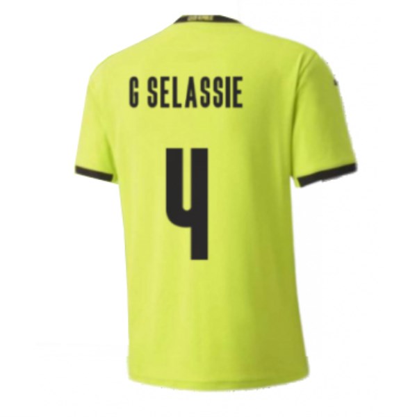 Men's Replica G SELASSIE #4 Czech Republic Away Soccer Jersey Shirt 2020 Puma