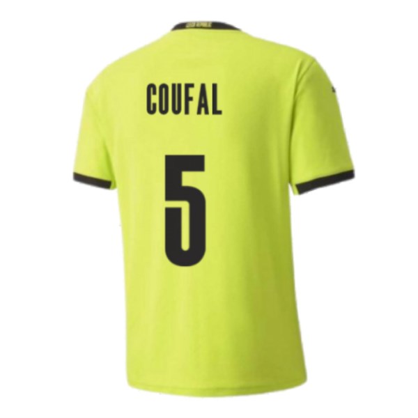 Men's Replica COUFAL #5 Czech Republic Away Soccer Jersey Shirt 2020 Puma