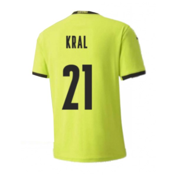 Men's Replica KRAL #21 Czech Republic Away Soccer Jersey Shirt 2020 Puma