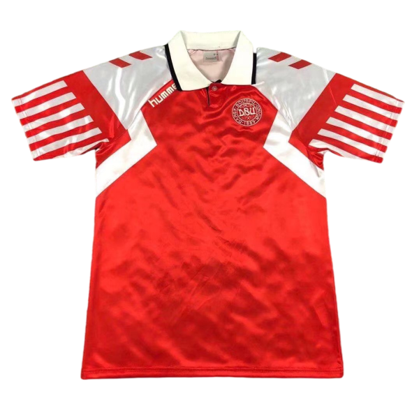 Men's Retro 1992 Denmark Home Soccer Jersey Shirt Hummel