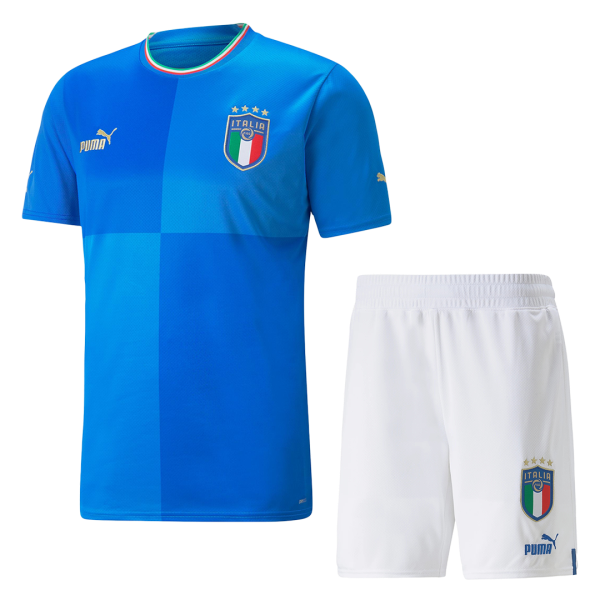 Men's Replica Italy Home Soccer Jersey Kit (Jersey+Shorts) 2022 Puma