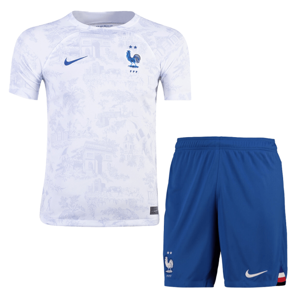 Kids France Away Soccer Jersey Kit (Jersey+Shorts) 2022 Nike - World Cup 2022