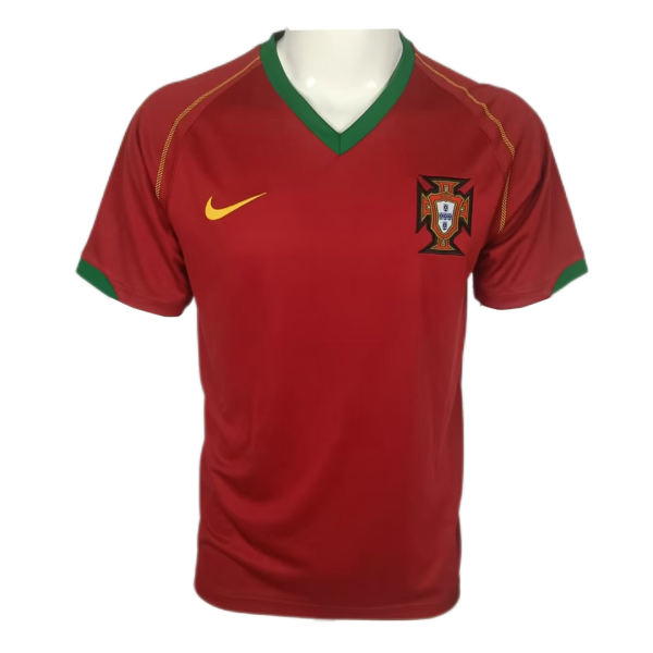 Men's Retro 2006 Portugal Home Soccer Jersey Shirt