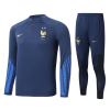 Kids's France Zipper Tracksuit Sweat Shirt Kit (Top+Trousers) 2022 Nike