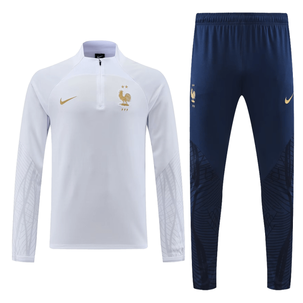 Men's France Zipper Tracksuit Sweat Shirt Kit (Top+Trousers) 2022 Nike