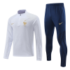 Men's France Zipper Tracksuit Sweat Shirt Kit (Top+Trousers) 2022 Nike