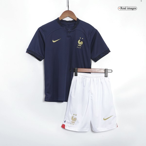 Kids France Home Soccer Jersey Kit (Jersey+Shorts) 2022 Nike - World Cup 2022