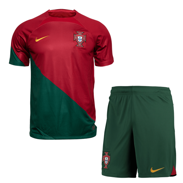 Men's Replica Portugal Home Soccer Jersey Kit (Jersey+Shorts) 2022 Nike - World Cup 2022