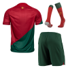 Men's Replica Portugal Home Soccer Jersey Whole Kit (Jersey+Shorts+Socks) 2022 Nike - World Cup 2022