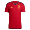 Men's Authentic Spain Home Soccer Jersey Shirt 2022 Adidas - World Cup 2022
