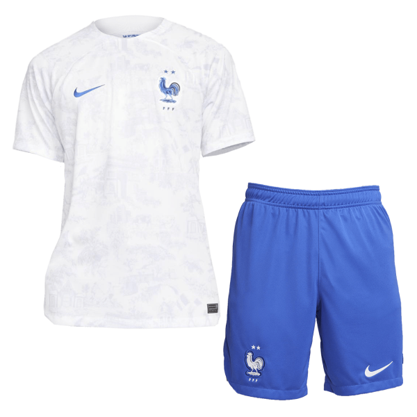 Men's Replica France Away Soccer Jersey Kit (Jersey+Shorts) 2022 Nike - World Cup 2022