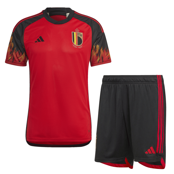 Men's Replica Belgium Home Soccer Jersey Kit (Jersey+Shorts) 2022 Adidas - World Cup 2022