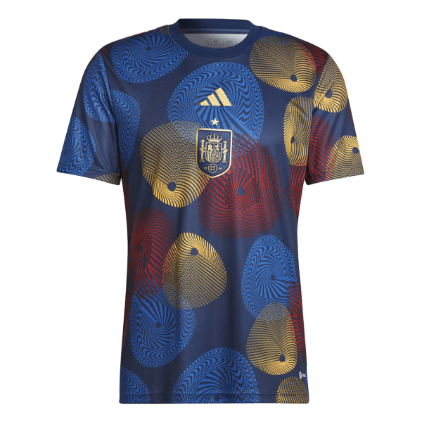 Men's Replica Spain Pre-Match Soccer Jersey Shirt 2022 Adidas