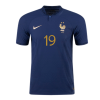 Men's Authentic BENZEMA #19 France Home Soccer Jersey Shirt 2022 Nike World Cup 2022