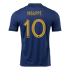 Men's Replica MBAPPE #10 France Home Soccer Jersey Shirt 2022 Nike - World Cup 2022