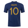 Men's Authentic MBAPPE #10 France Home Soccer Jersey Shirt 2022 Nike World Cup 2022