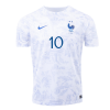 Men's Replica MBAPPE #10 France Away Soccer Jersey Shirt 2022 Nike - World Cup 2022