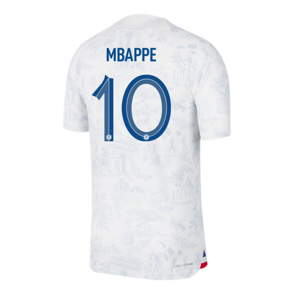 Men's Authentic MBAPPE #10 France Away Soccer Jersey Shirt 2022 Nike World Cup 2022