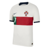 Men's Authentic RONALDO #7 Portugal Away Soccer Jersey Shirt 2022 Nike World Cup 2022