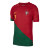 Men's Authentic RONALDO #7 Portugal Home Soccer Jersey Shirt 2022 Nike World Cup 2022