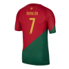 Men's Authentic RONALDO #7 Portugal Home Soccer Jersey Shirt 2022 Nike World Cup 2022