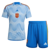 Men's Replica Spain Away Soccer Jersey Kit (Jersey+Shorts) 2022 Adidas - World Cup 2022
