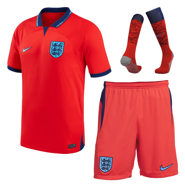 Men's Replica England Away Soccer Jersey Whole Kit (Jersey+Shorts+Socks) 2022 Nike - World Cup 2022