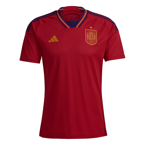 Men's Replica Spain Home Soccer Jersey Shirt 2022 Adidas - World Cup 2022 | Spain