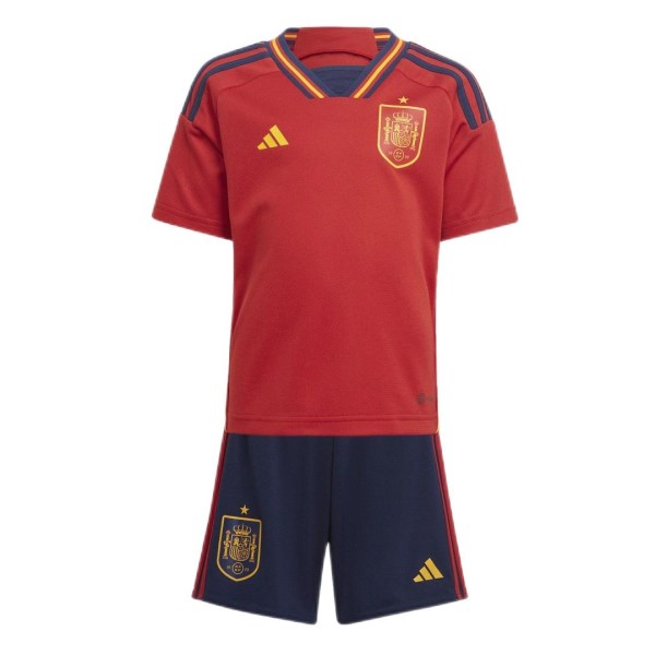 Kids Spain Home Soccer Jersey Kit (Jersey+Shorts) 2022 Adidas - World Cup 2022
