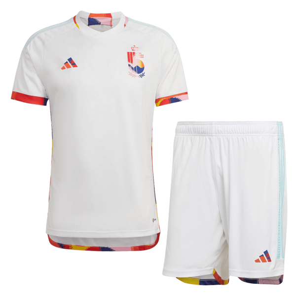 Men's Replica Belgium Away Soccer Jersey Kit (Jersey+Shorts) 2022 Adidas - World Cup 2022