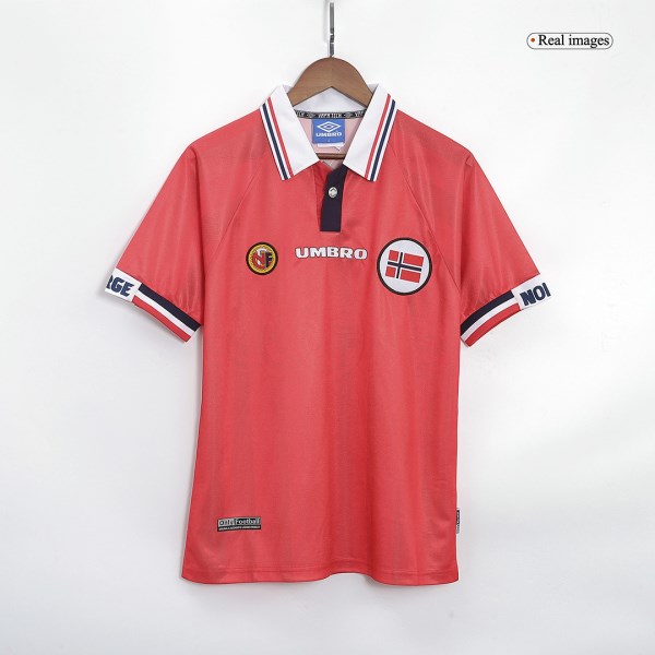 Men's Retro 1998/99 Norway Home Soccer Jersey Shirt Nike