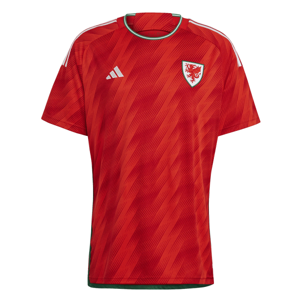 Men's Replica Wales Home Soccer Jersey Shirt 2022 Adidas - World Cup 2022
