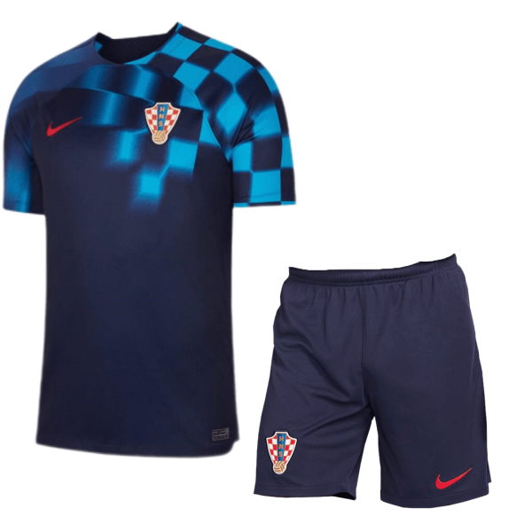 Men's Replica Croatia Away Soccer Jersey Kit (Jersey+Shorts) 2022 Nike - World Cup 2022