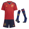 Kids Spain Home Soccer Jersey Whole Kit (Jersey+Shorts+Socks) 2022 Adidas - Wrold Cup 2022