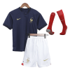 Kids France Home Soccer Jersey Whole Kit (Jersey+Shorts+Socks) 2022 Nike - Wrold Cup 2022