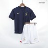 Kids France Home Soccer Jersey Whole Kit (Jersey+Shorts+Socks) 2022 Nike - Wrold Cup 2022