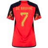 Women's Replica DE BRUYNE #7 Belgium Home Soccer Jersey Shirt 2022 Adidas