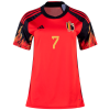Women's Replica DE BRUYNE #7 Belgium Home Soccer Jersey Shirt 2022 Adidas