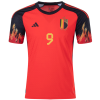 Men's Authentic R.LUKAKU #9 Belgium Home Soccer Jersey Shirt 2022 Adidas World Cup 2022