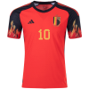 Men's Authentic E. HAZARD #10 Belgium Home Soccer Jersey Shirt 2022 Adidas World Cup 2022