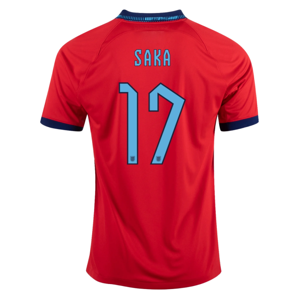 Men's Replica SAKA #17 England Away Soccer Jersey Shirt 2022 Nike - World Cup 2022