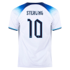 Men's Replica STERLING #10 England Home Soccer Jersey Shirt 2022 Nike - World Cup 2022