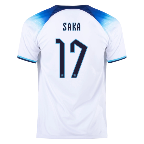 Men's Replica SAKA #17 England Home Soccer Jersey Shirt 2022 Nike - World Cup 2022