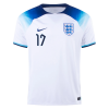 Men's Replica SAKA #17 England Home Soccer Jersey Shirt 2022 Nike - World Cup 2022