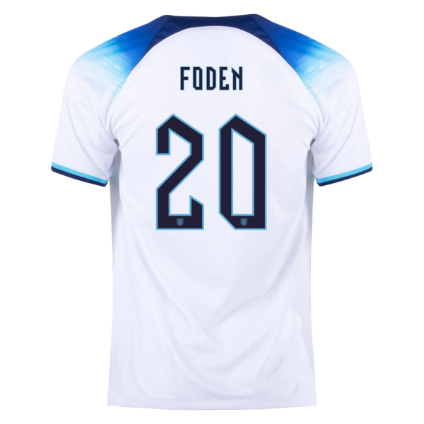 Men's Replica FODEN #20 England Home Soccer Jersey Shirt 2022 Nike - World Cup 2022